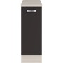 OPTIFIT Faro220 Küchenunterschrank, 30 cm, Anthrazit mit Arbeitsplatte in Akazie Nachbildung.