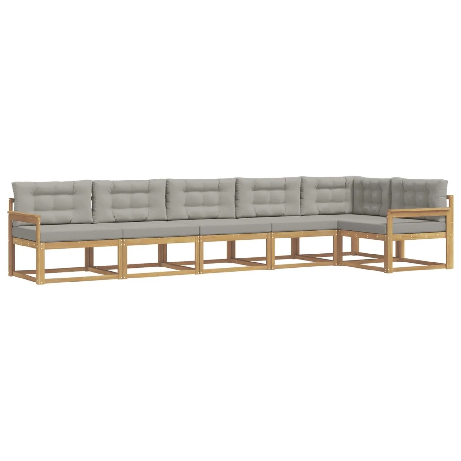vidaXL Outdoor-Sofagarnitur 4-Tlg Weiß und Hellgrau Polyester 3386505