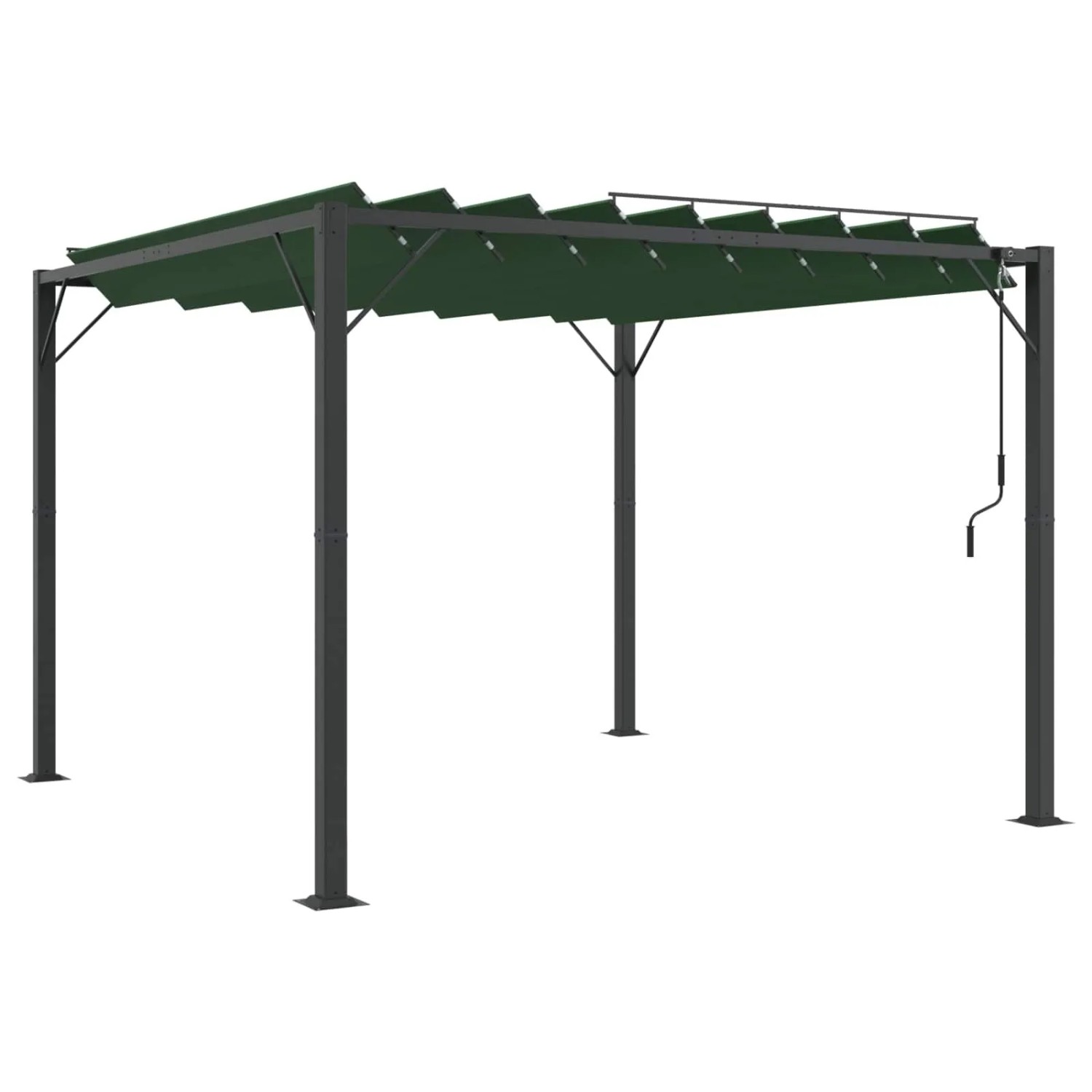 vidaXL Gazebo mit Lamellen-Dach Grün 3 x 3 x 2,14 m 42030524