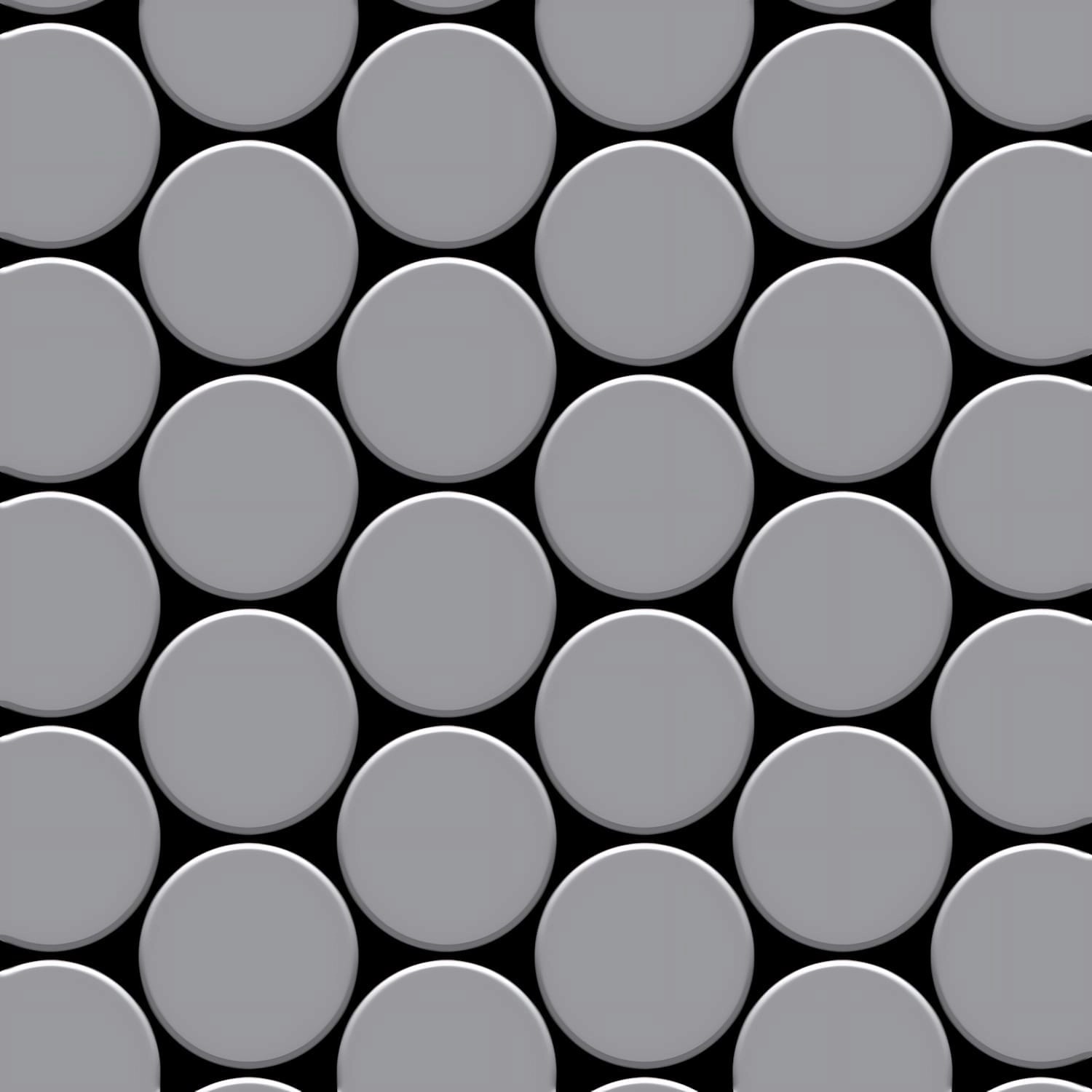 ALLOY Mosaik Fliese Massiv Metall Edelstahl Matt Grau 1,6mm Stark Medallion günstig online kaufen