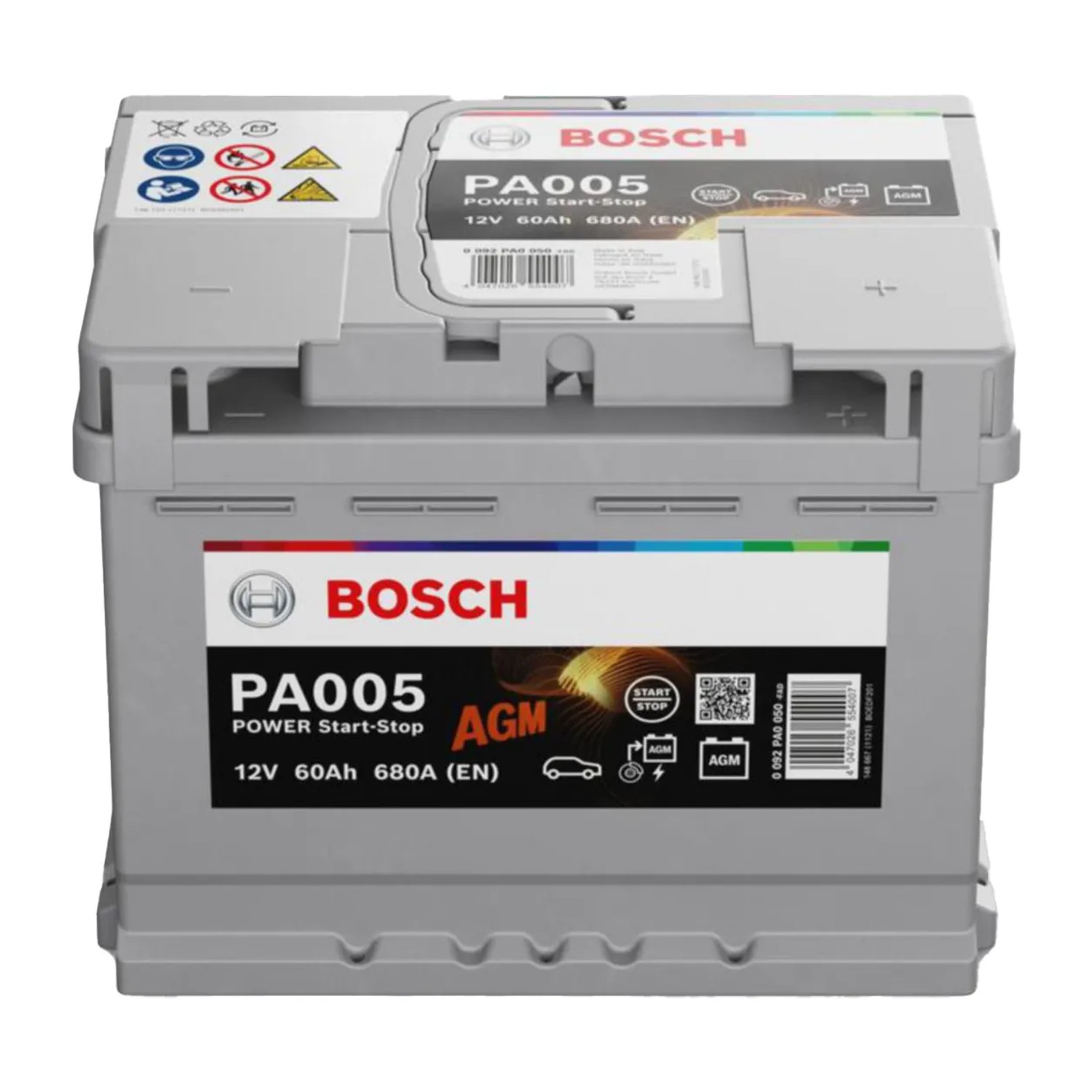 LANGZEIT AGM Batterie 60Ah 12V 680A Start-Stop Autobatterie VRLA Solarbatterie