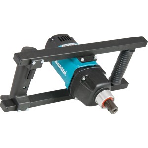 Makita Rührgerät UT1400 mit 1300 W, blauer Motor und schwarzem Bügelgriff.