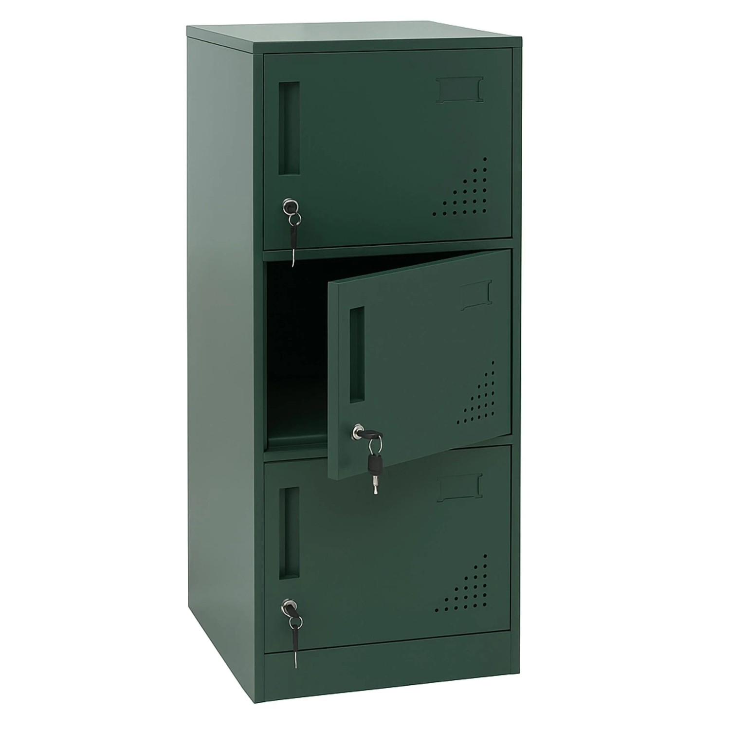 MCW Spind P63 Grün 3 Türen