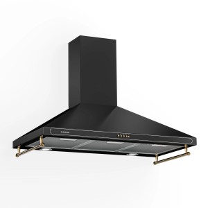 Klarstein Victoria 90 Dunstabzugshaube 90cm Retro-Design 644,5m³/h 2 LED-Lampen Schwarz