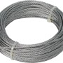 Aufgerolltes, verzinktes Drahtseil Basic, 3 mm x 20 m, geeignet zum Heben und Sichern von Lasten.