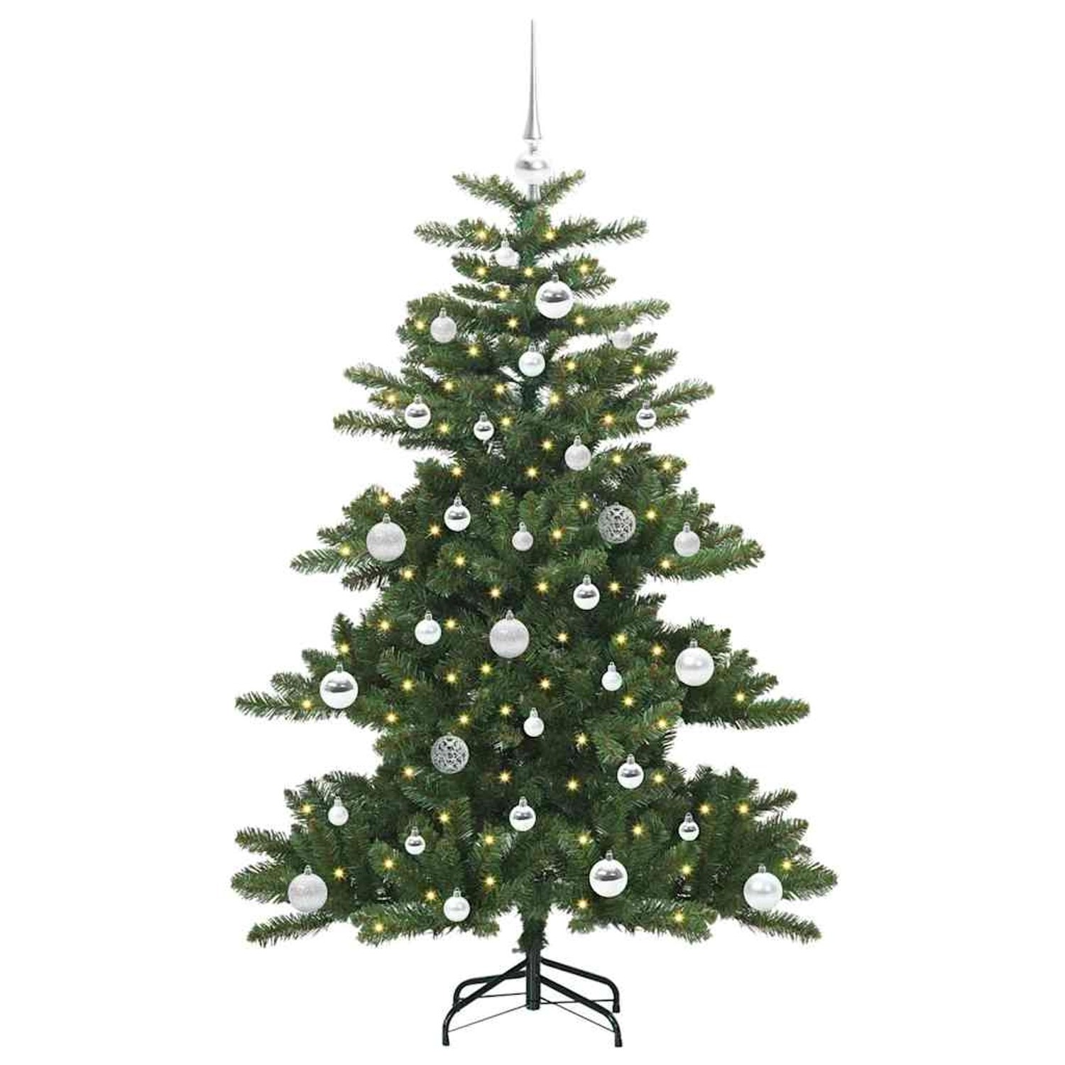 vidaXL Künstlicher Klappbarer Weihnachtsbaum mit 150 LEDs 150 cm PVC 3397658