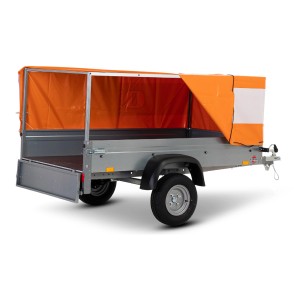 Stema Anhänger AN 750-10 mit orangefarbener OBI Hochplane (60 cm).