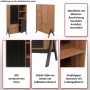 MCW Hochschrank O40 MDF Metall Melamin 138x79x40cm Natur_2