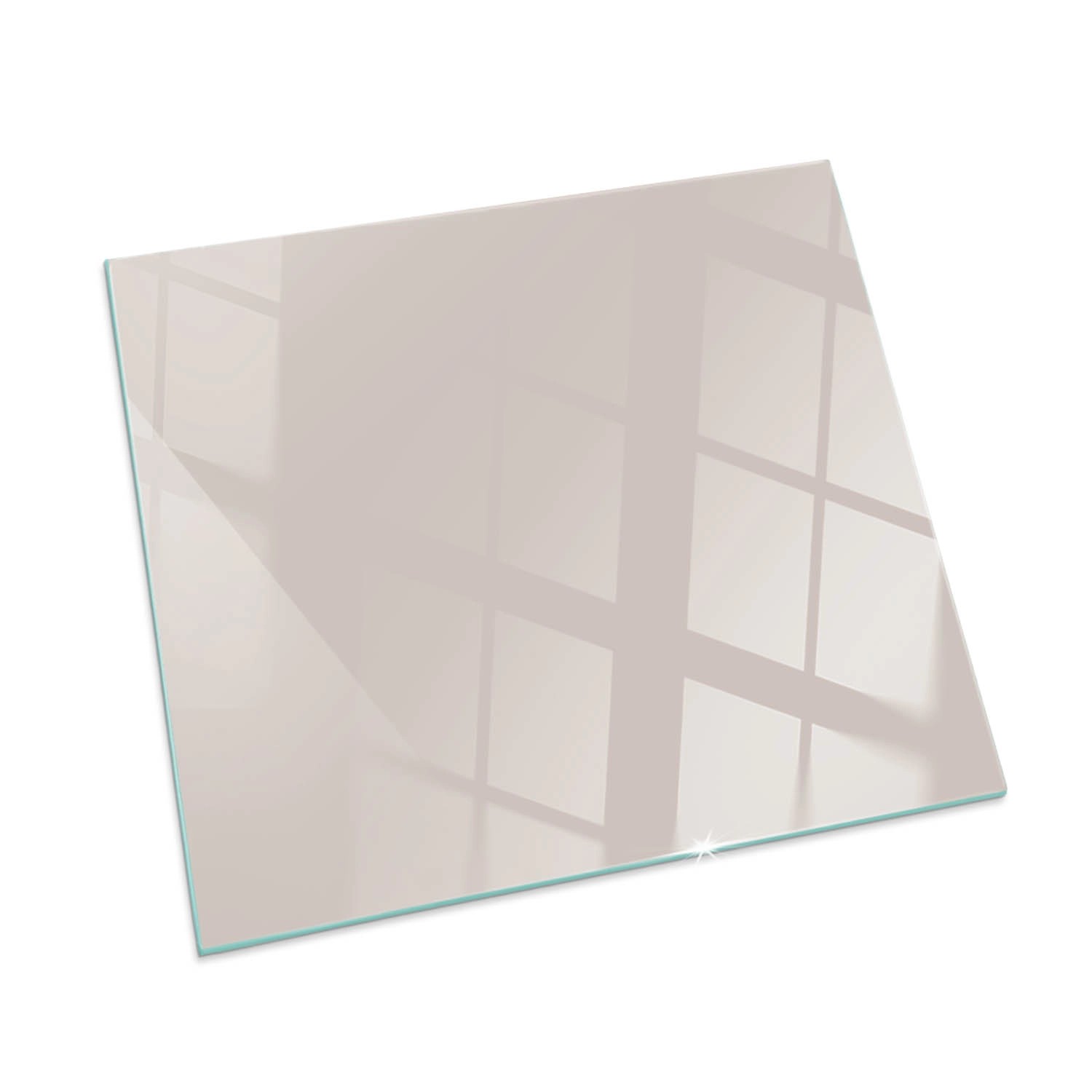 Tulup Glasplatte für Kamin Beige Glasbodenplatte für Kaminöfen Quadrat 60x6 günstig online kaufen
