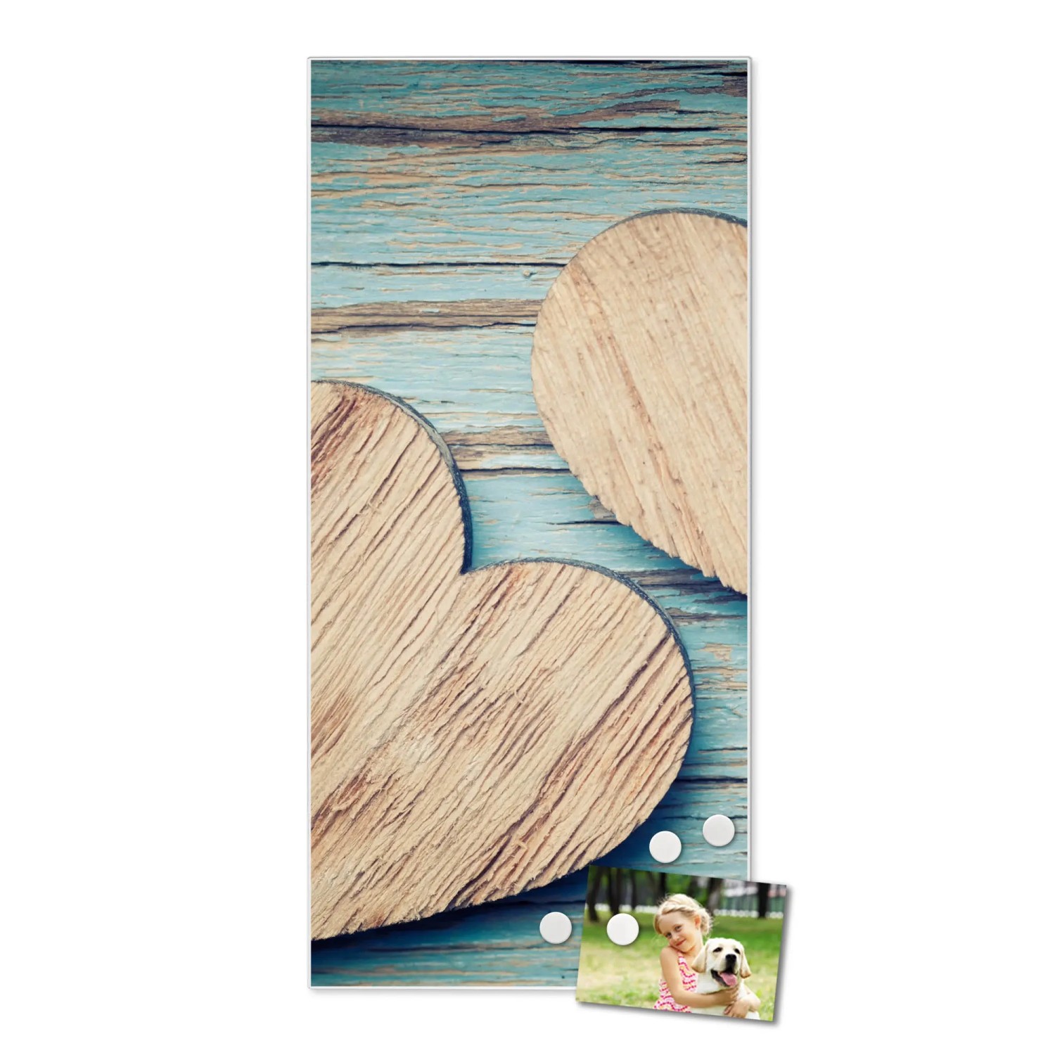 Banjado Magnettafel 30x75 Cm – Magnetwand Mit Motiv 'Bon Appétit', Inkl. 4 Magneten & Montageset