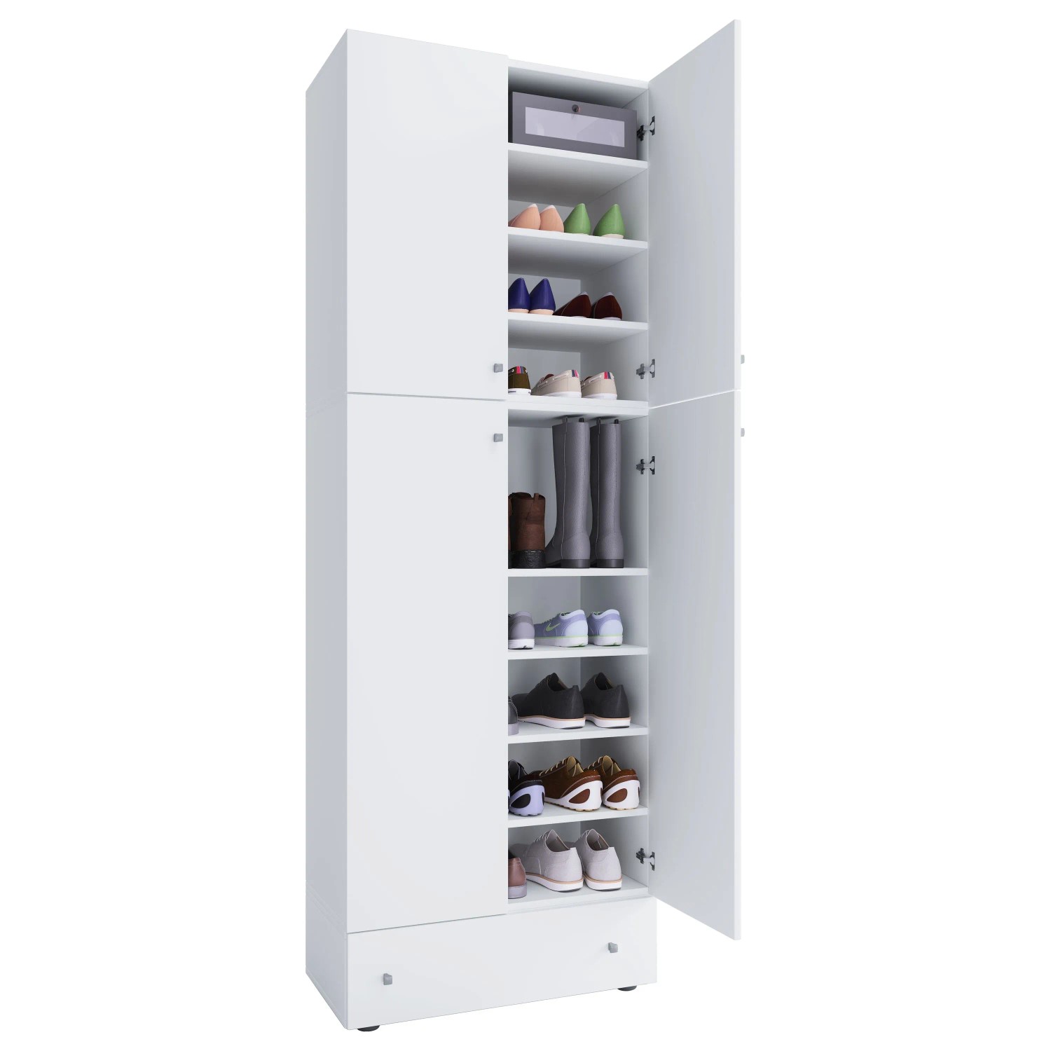 VCM Schuhschrank Lona Weiß