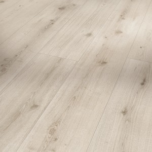 Parador Designboden Modular One Eiche Urban Weiß gekälkt, Vinylboden in heller Holzoptik.