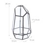 Relaxdays Pflanzenterrarium Glas Kupfer Schwarz 26 cm x 18 cm x 15 cm 0,8 kg_4