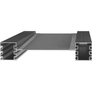 Alu Dibond Streifen für Poolabdeckung, Detailansicht des Profils.