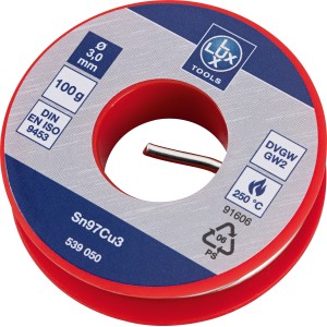 LUX Fittingslot Ø 3 mm, 100 g Rolle für Sanitärinstallationen und Trinkwasserrohre.