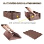 Bestgoodies Faltbox in Holzoptik, 40x30 cm, zeigt Auf- und Zusammenklappen für platzsparende Badaccessoires.
