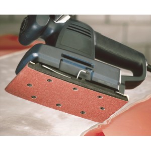 LUX Schleifstreifen K180, 93x230mm für Schwingschleifer, geeignet für Holz und Metall.