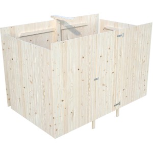 Palmako Anbauschuppen aus Fichtenholz für Carport Karl, zur Erweiterung des Gartenhauses.