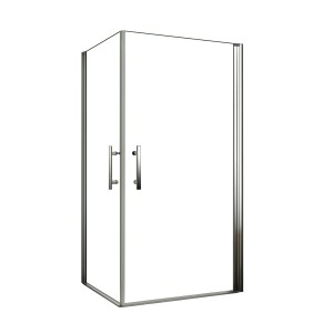 AICA Duschtür 80x80x180cm Duschkabine 6mm ESG NANO Glas Eckeinstieg Pendeltür