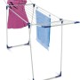 Leifheit Wäscheständer Classic 180 Solid mit Wäsche, ausgeklappt. Trockner für Innen & Außen.