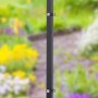 Solid Eckpfosten, anthrazitfarbener Stahl für Stabmattenzaun, 150x4x4 cm.