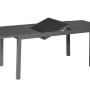 Merxx Milano Gartentisch, ausziehbar, graphitfarben mit grauer Glasplatte.