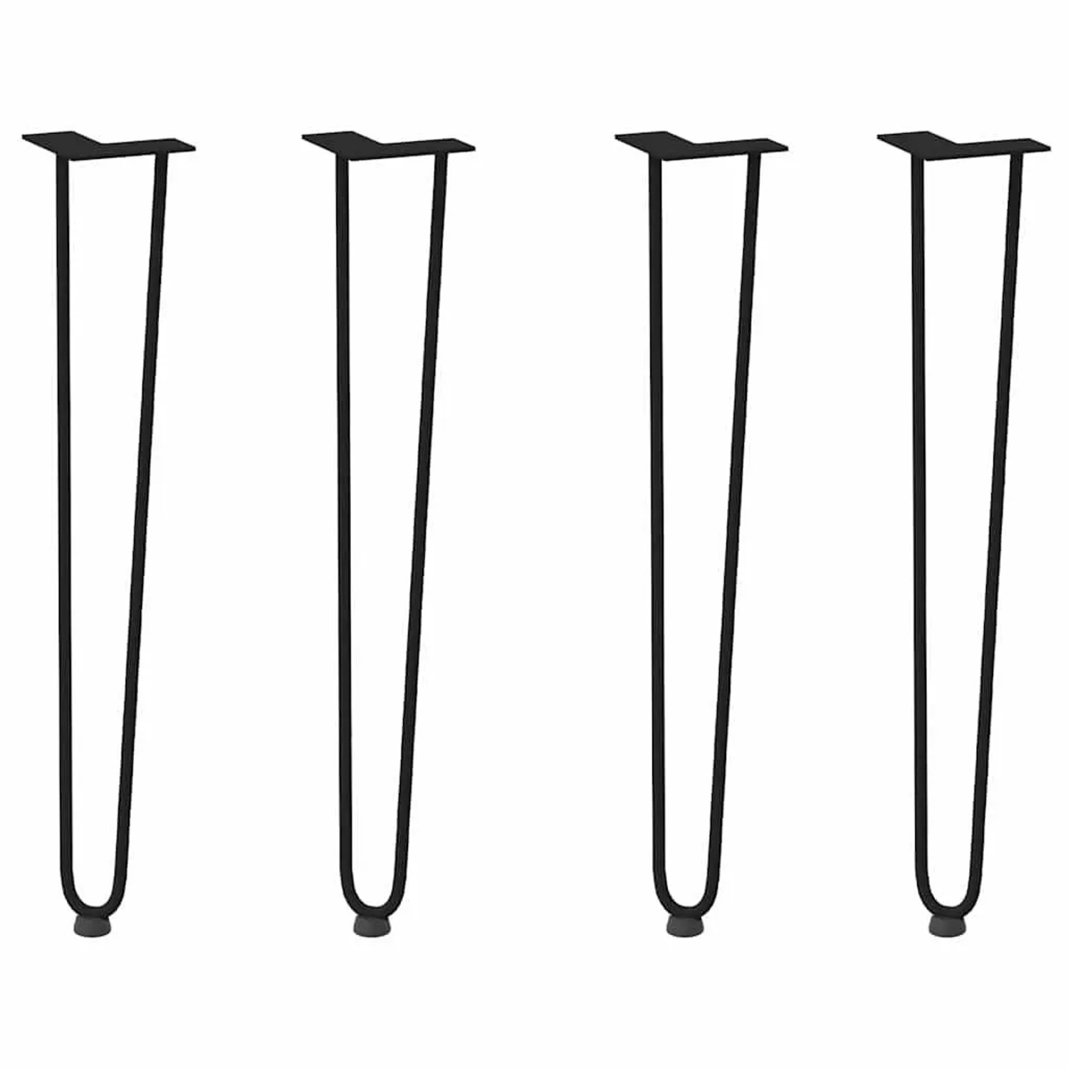 vidaXL Haarnadelbeine für Konsolentische 4 Stk Schwarz 72 cm Massivstahl 40 günstig online kaufen