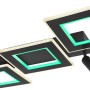Moderne, dimmbare LED-Deckenleuchte Marian, 2-flammig, schwarz matt mit RGB-Farbwechsler.