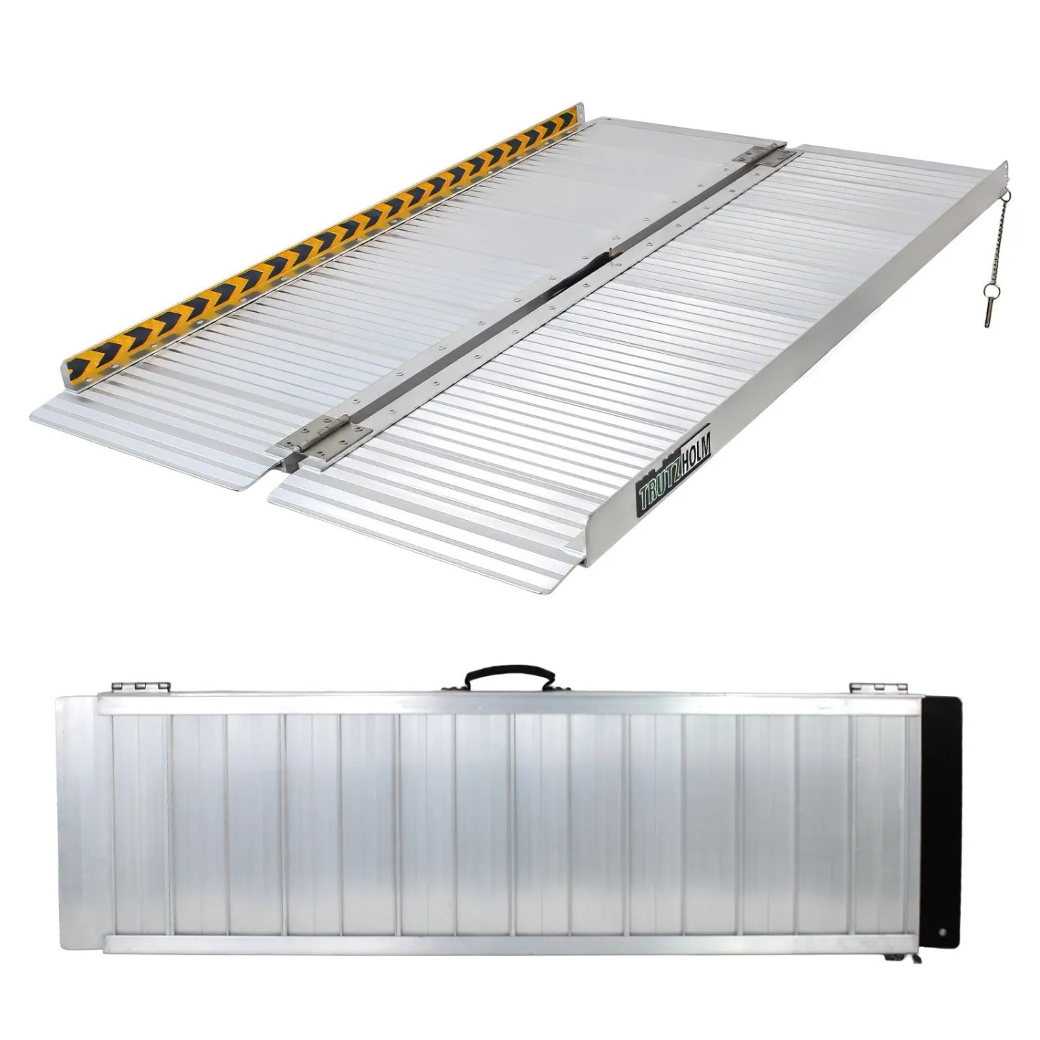 TRUTZHOLM Rollstuhlrampe Klappbar 122 cm Traglast 272 kg Alu Grau Geriffelt günstig online kaufen