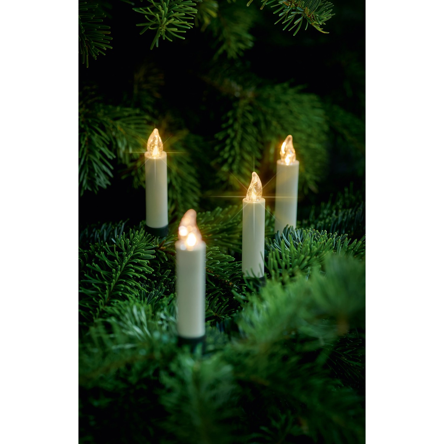 Lumix Christbaumkerzen kabellos LED Warmweiß 10er-Set mit Fernbedienung kaufen bei OBI
