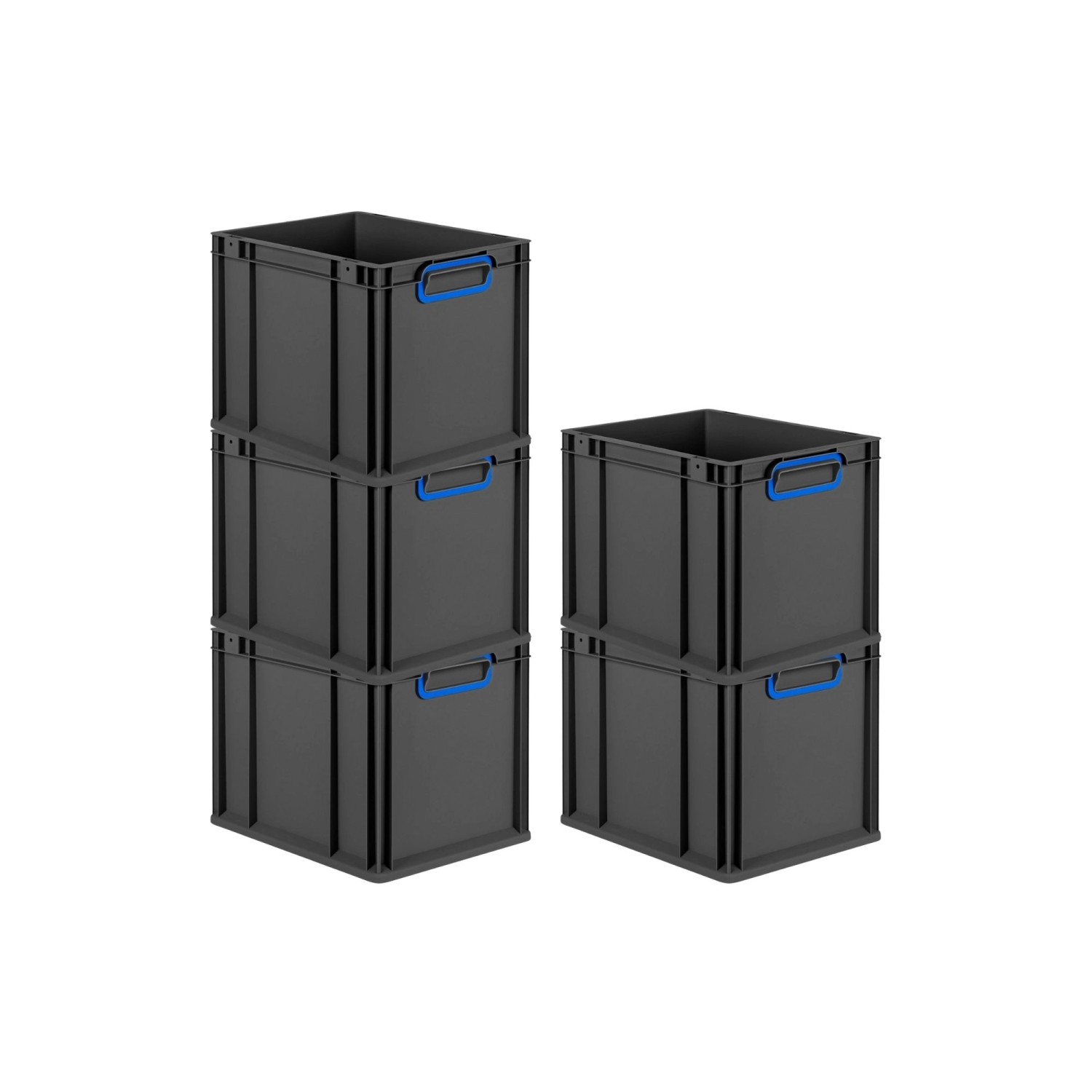 PROREGAL SparSet 5x Eurobox Nextgen Color HxBxT 32x30x40cm 30 Liter Griffe günstig online kaufen