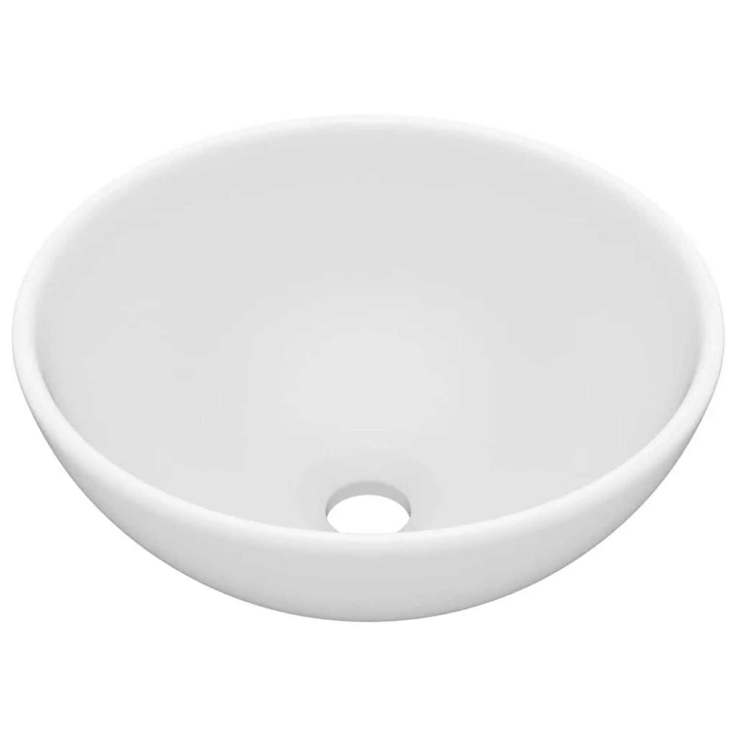 vidaXL Luxus-Waschbecken Rund Matt Weiß 32,5x14 cm Keramik 146965 günstig online kaufen