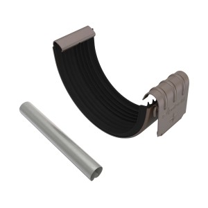 Zambelli Rinnenverbinder, kupferbraun, mit Wulstverbinder für Dachrinnen.