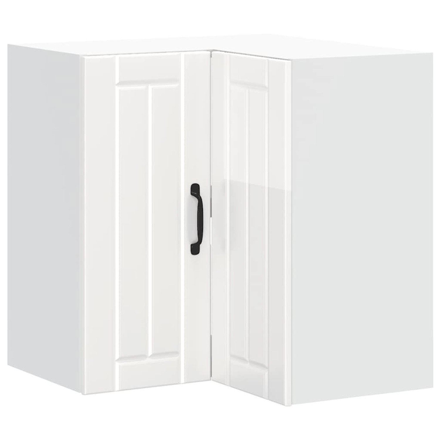 vidaXL Küchen-Eckhängeschrank Lucca Hochglanz-Weiß Holzwerkstoff 853859 günstig online kaufen