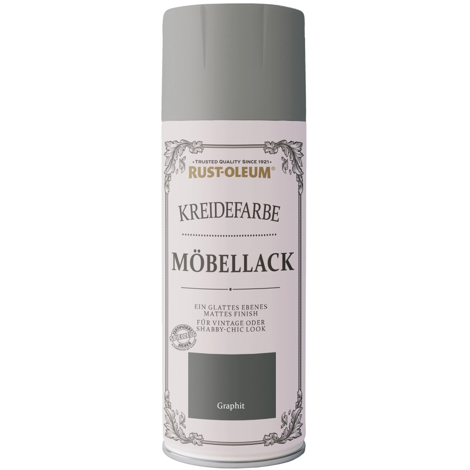 Rust-Oleum Kreidefarbe Möbellack Sprühfarbe Graphit 400 ml