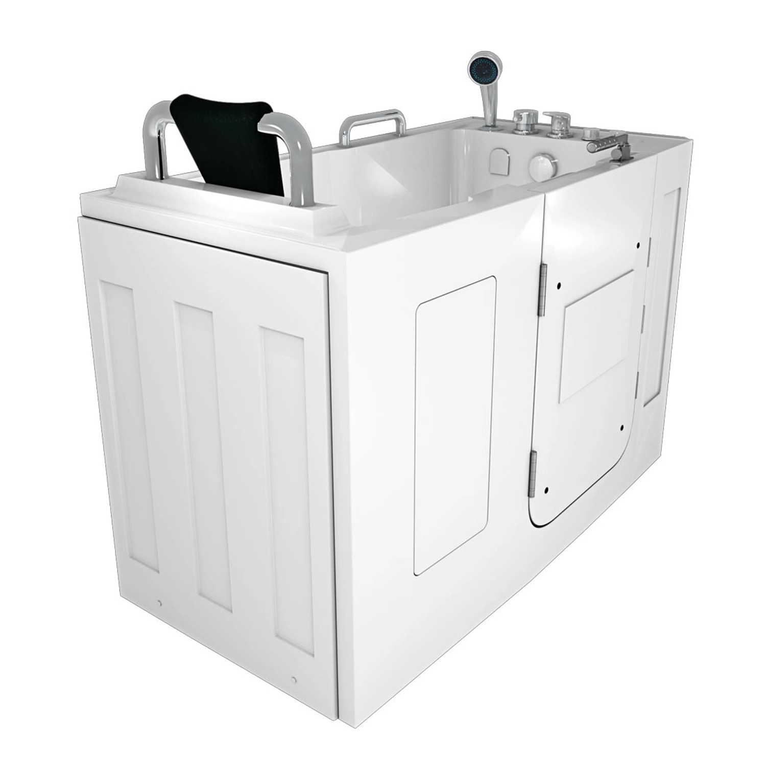 AquaVapore Sitzwanne Whirlpool Badewanne mit Tür S07WP-C-L 140x76cm günstig online kaufen