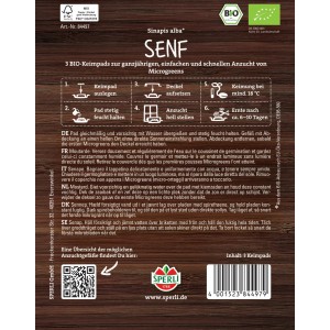 Sperli BIO Microgreen-Pads Senf: 3 Keimpads für die einfache Anzucht scharf-würziger Microgreens.