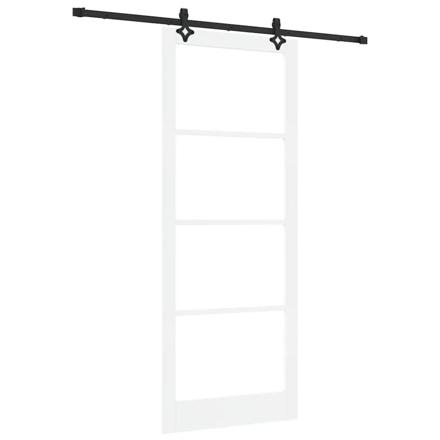 vidaXL Schiebetür ORKDAL Weiß und Schwarz 93 x 232 cm 3332208