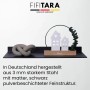 Schwarzes FIFITARA Wandregal 2er Set aus Stahl, mit Deko-Elementen. Schweberegal für Bücher und mehr.
