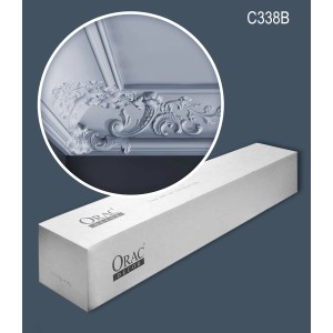 ORAC DECOR C338B LUXXUS Zierleisten Set, 6 Stuckprofile in Weiß, Rokoko/Barock Stil.