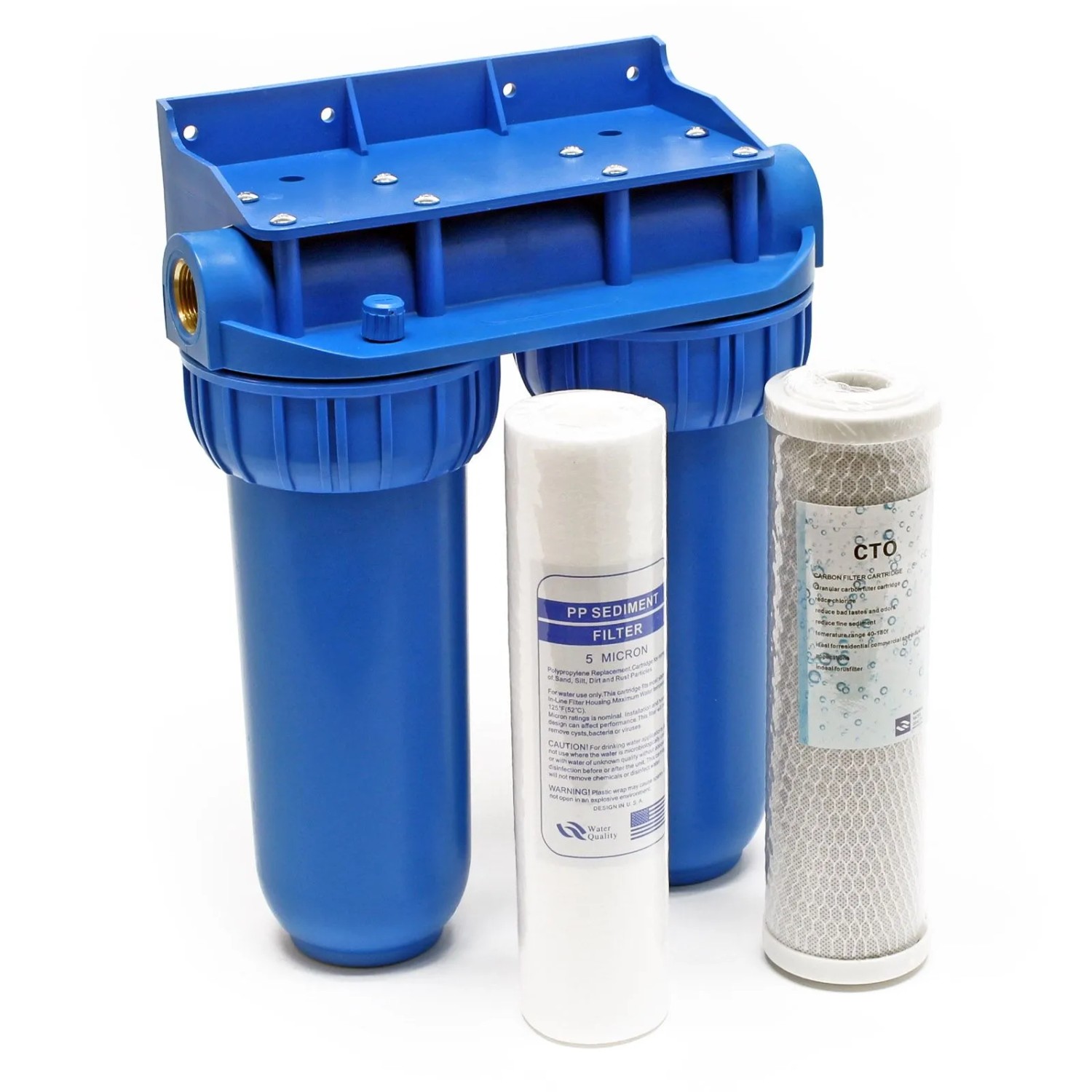 Naturewater Nw-Br10B2 Doppelfilter Wasserfilter 3289Mm 1 Zoll Sediment Aktivkohle