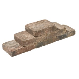 Diephaus Pflasterstein Collo Herbstlaub, Betonpflaster mit gebrochenen Kanten, gestapelt.