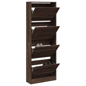 vidaXL Schuhschrank Braun Eichen-Optik 60x21x163,5 cm Holzwerkstoff 839909