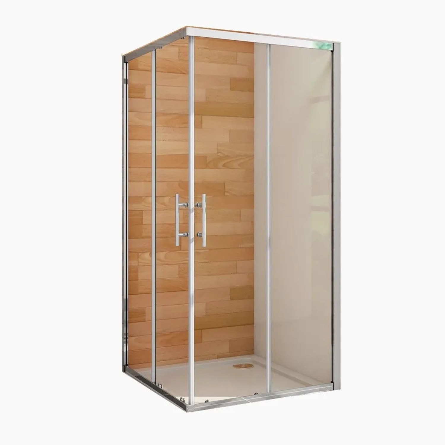 Duschparadies Duschkabinen Eckeinstieg Schiebetür 90 x 90 x 185cm Duschtür 6mm Nano Glas Dusche ECK Duschabtrennung