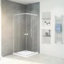 baliv Eckdusche DUK-90.10E, 77-90 cm, mit Chromrahmen. Flexibel verstellbare Duschkabine.