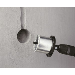 LUX Lochsäge bohrt Loch in Wand. Lochsägen Set für Spüle, Rohr, Deckenspots.