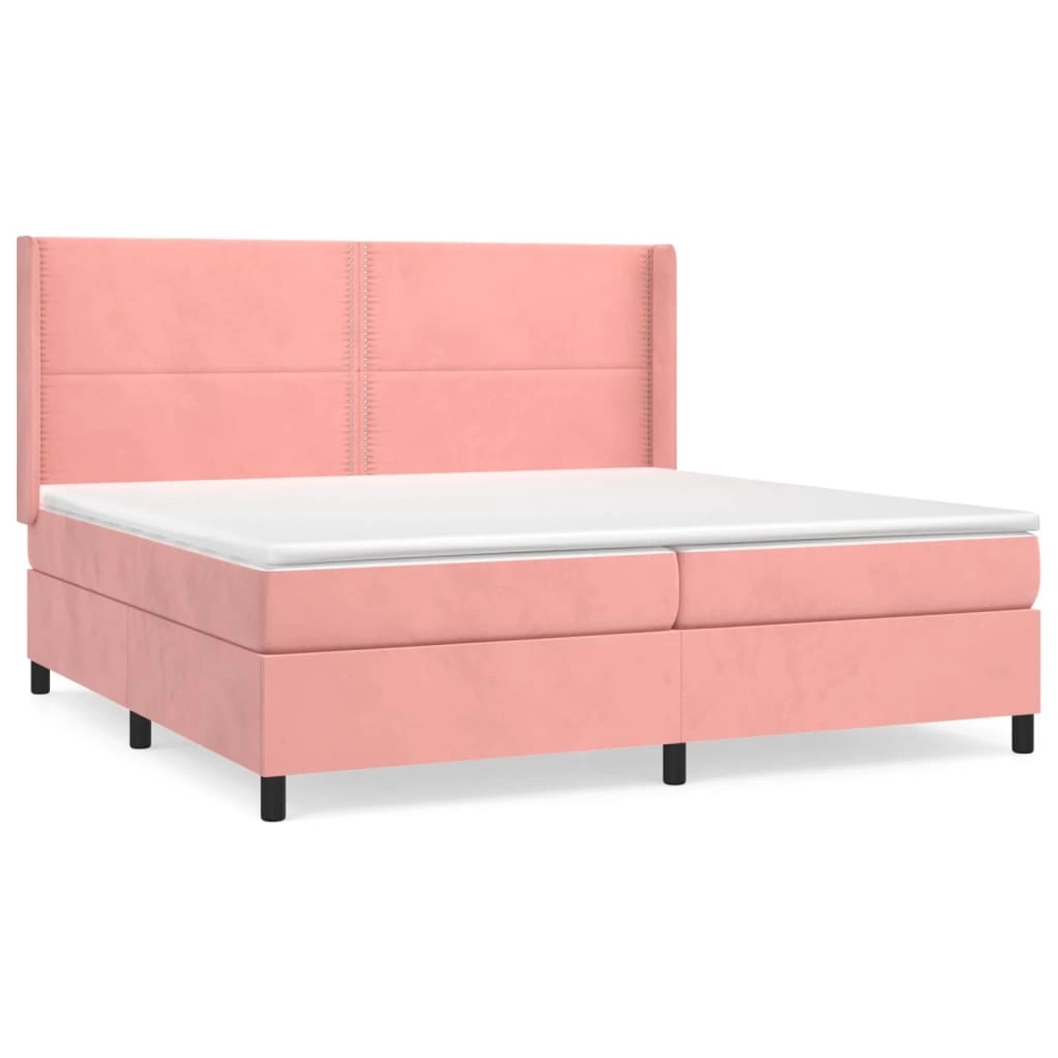 vidaXL Boxspringbett mit Matratze Rosa 200x200 cm Samt 3132644 günstig online kaufen