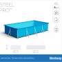 Blauer Bestway Frame Pool Steel Pro, 400x211x81 cm, eckig. Stahlrahmenpool ohne Pumpe.