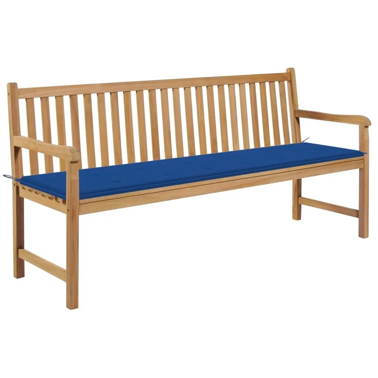 vidaXL Gartenbank mit Königsblauer Auflage 175 cm Massivholz Teak 3062794 günstig online kaufen