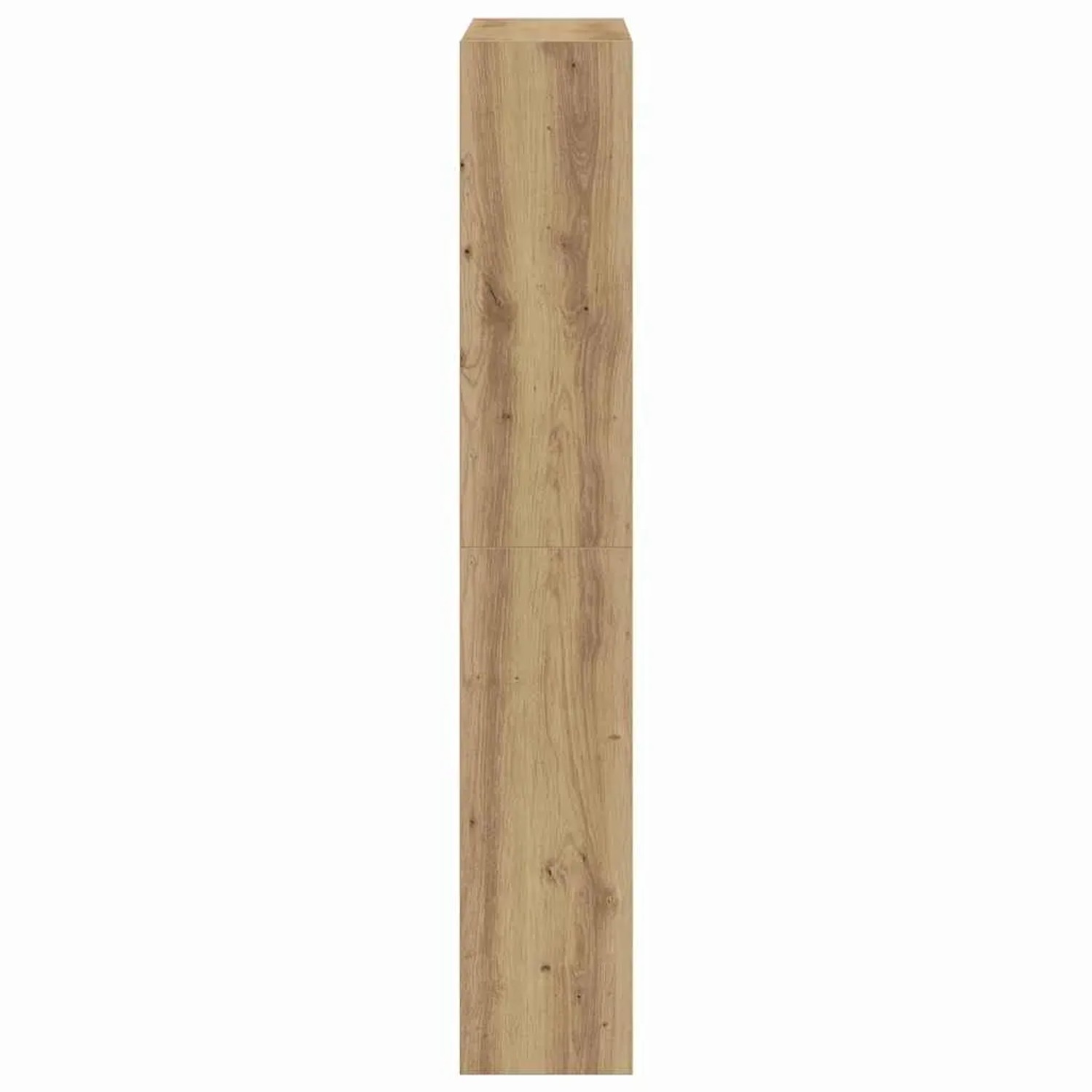Hoher, schmaler Schuhschrank in Eiche handwerklich. Moderner Schuhschrank mit Türen aus Holzwerkstoff.
